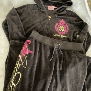 Juicy Track Suits Velour (2) Brown and Teal Size 10